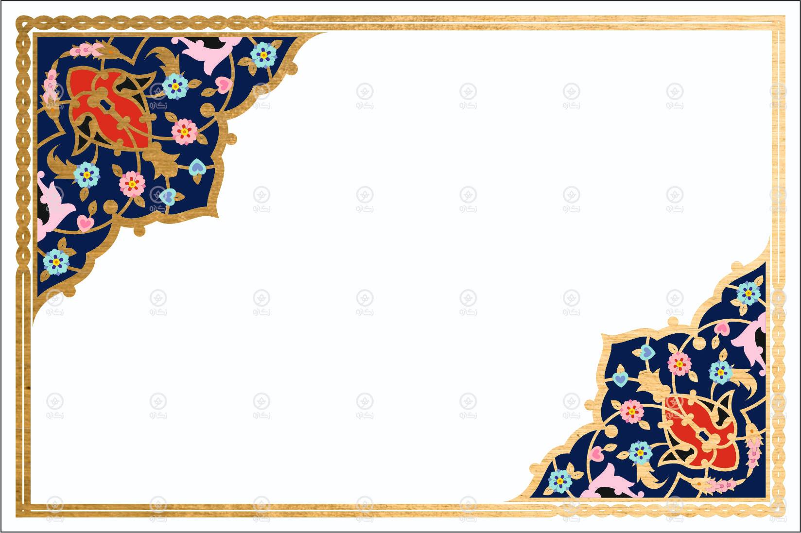 فایل تذهیب شماره 41 لایه باز با فرمت کورل و ایلاستریتور